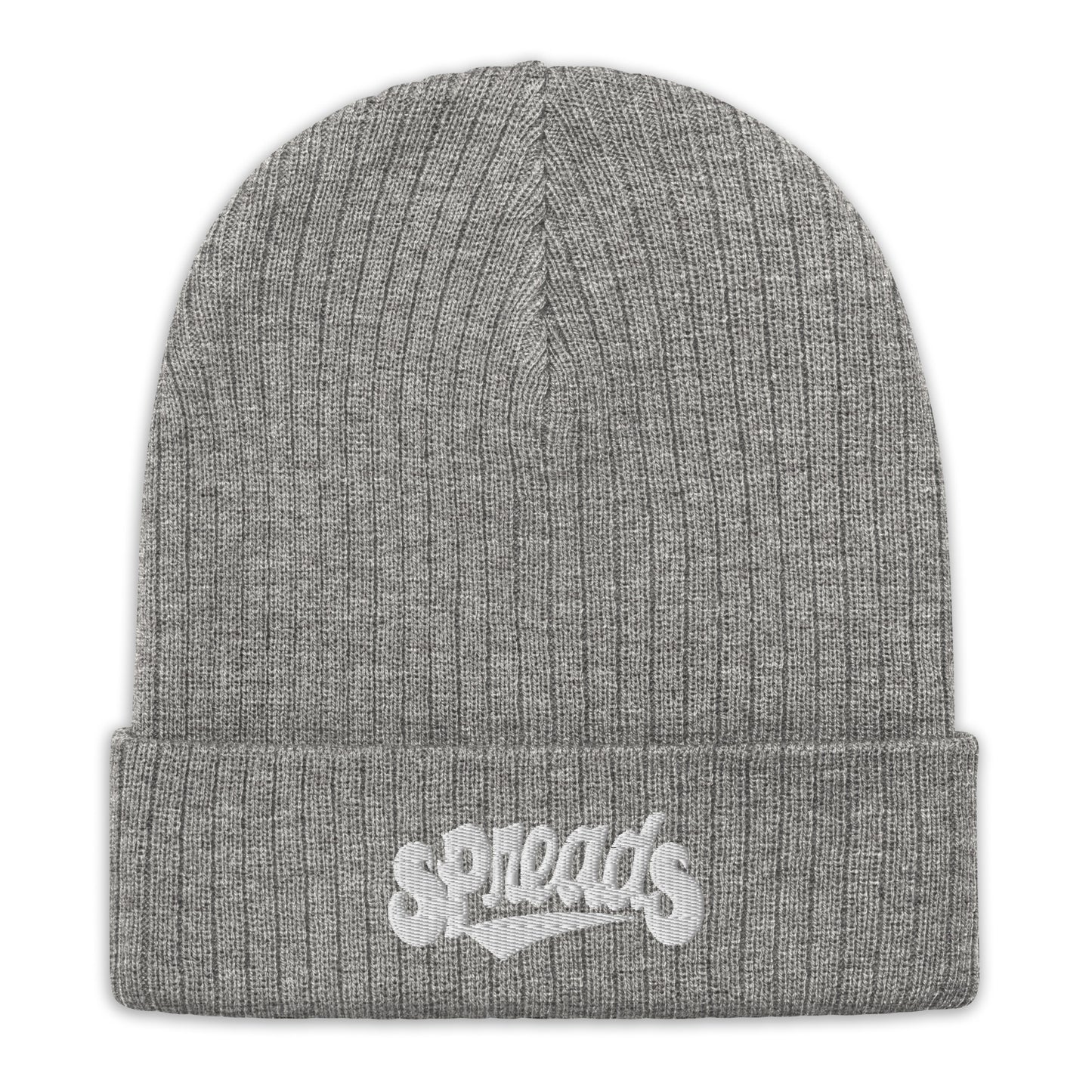 Single SpreadS Font Ribbed knit beanie